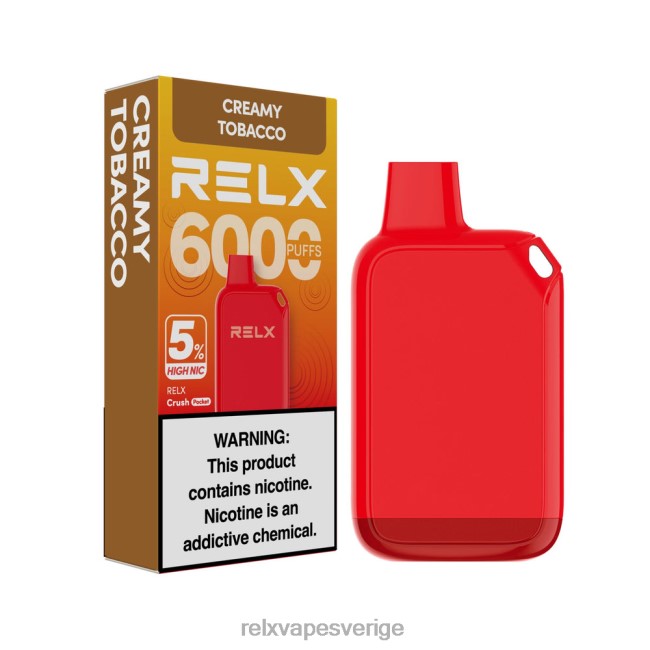 RELX Sale - RELX Crush Pocket 6000 5% hög nic krämig tobak 8P0H228