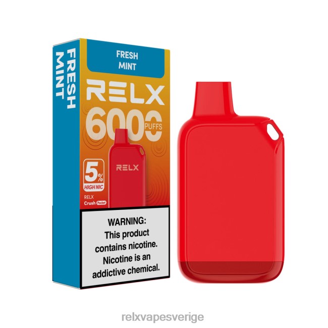 RELX Sverige - RELX Crush Pocket 6000 5% hög nic färsk mynta 8P0H229