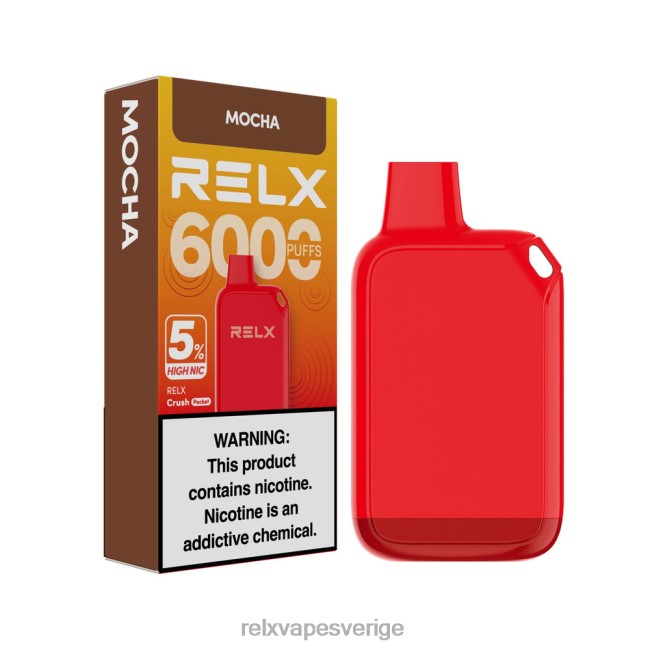 RELX Vape Flavours - RELX Crush Pocket 6000 5% hög nic mocka 8P0H225