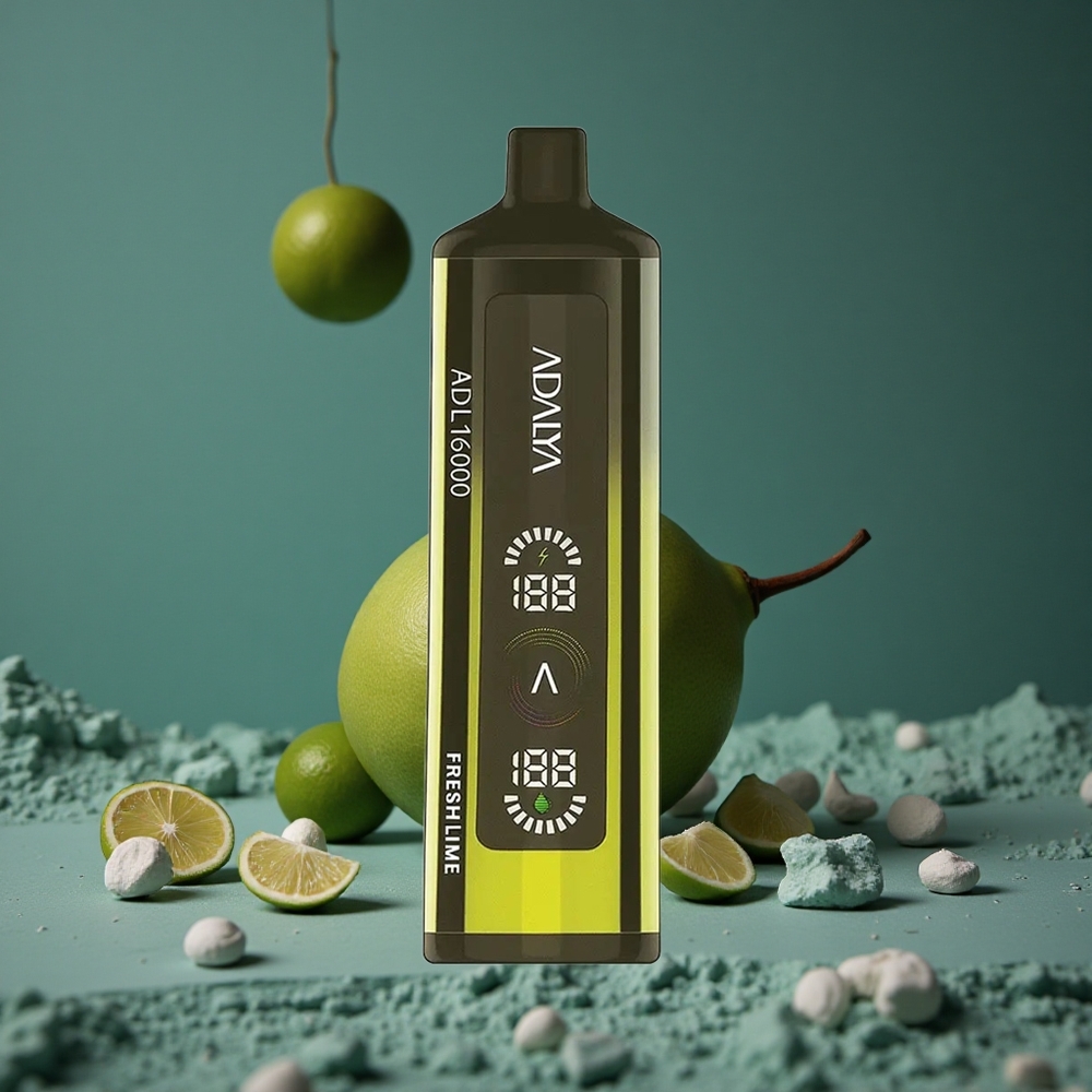Adalya ADL 16000 PRO Puffs Engångsvape Frisk Lime Digital Skärm Sweden wholesale