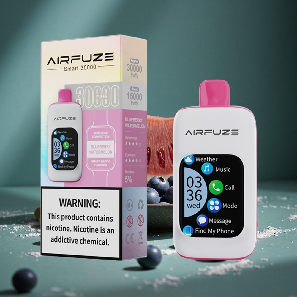 AirFuze Smart 30000 Puffs Blåbär Vattenmelon 2.01\"TFT Touch Skärm Sweden wholesale