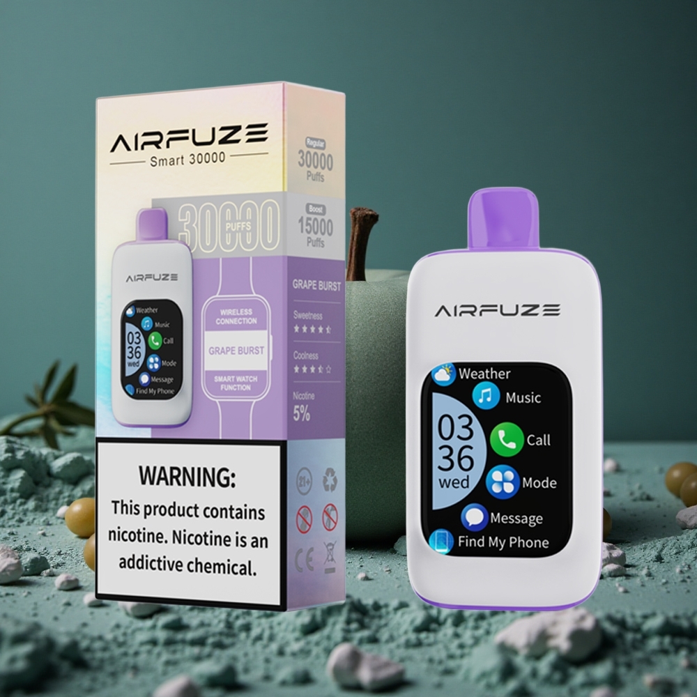 AirFuze Smart 30000 Puffs Disposable Pod Druvblast 2.01\" TFT-tangentskärm Sverige wholesale