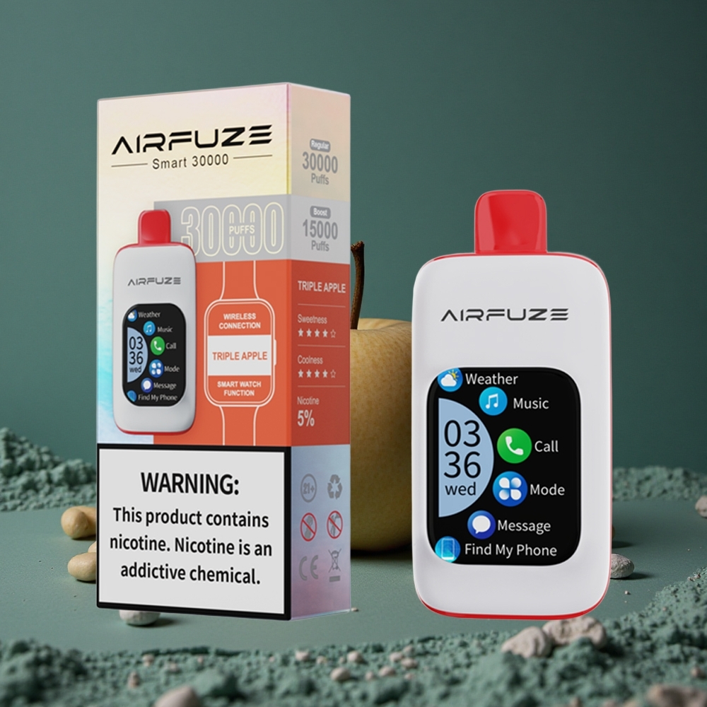 AirFuze Smart 30000 Puffs Engångsvape Triple Äpple 900mAh Sverige wholesale