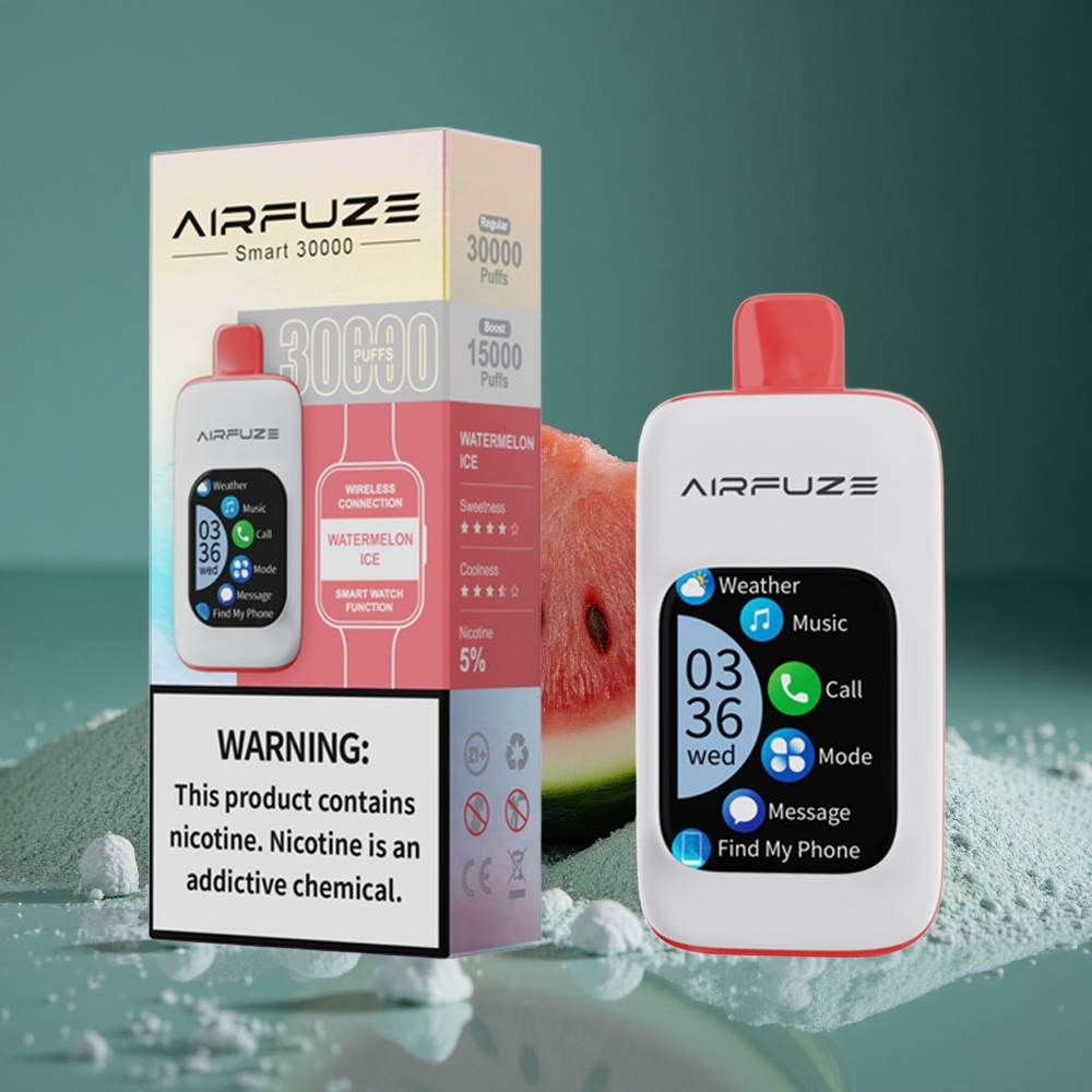 AirFuze Smart 30000 Puffs Engångsvape Vattenmelonskräm Smartskärm 2.01\" TFT Sweden wholesale