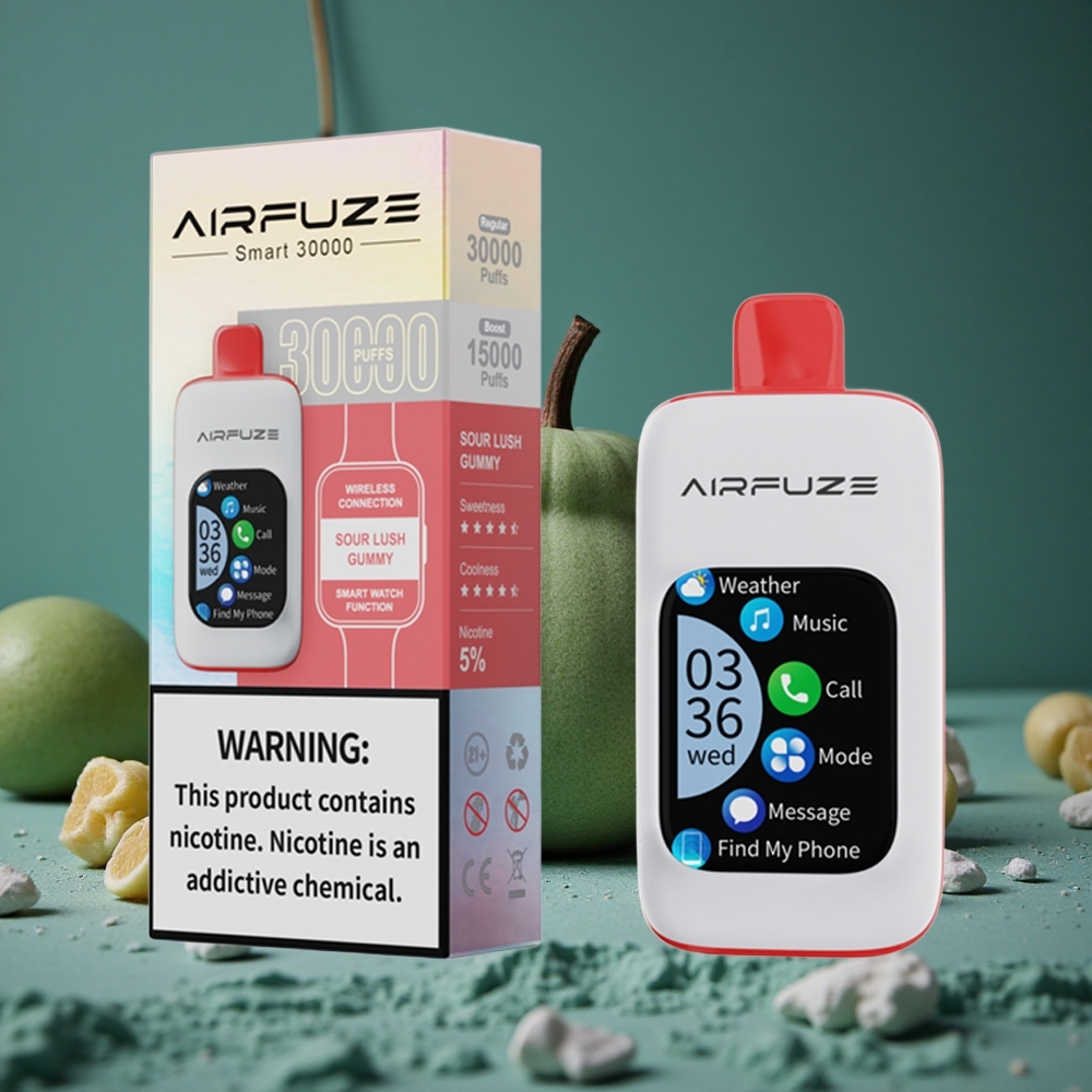 AirFuze Smart 30000 Puffs Förfriskande Sura Godis Engångsvape med 900mAh Batteri Sweden wholesale