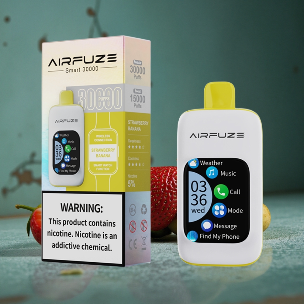 AirFuze Smart 30000 Puffs Jordgubb Banan 2.01\" Touch Skärm Sverige wholesale