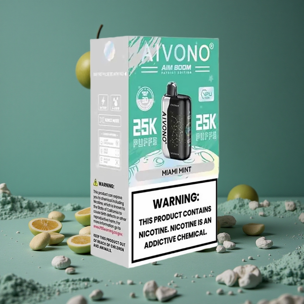 Aivono AIM BOOM 25000 Puffar Miami Mynta 28ml E-Vätska Sverige wholesale