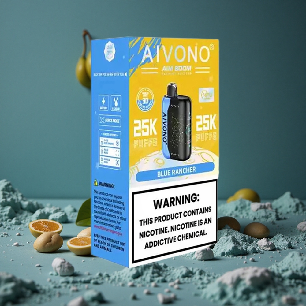 Aivono AIM BOOM 25000 Puffs Blå Rancher 28ml E-Liquid Kapacitet Sweden wholesale