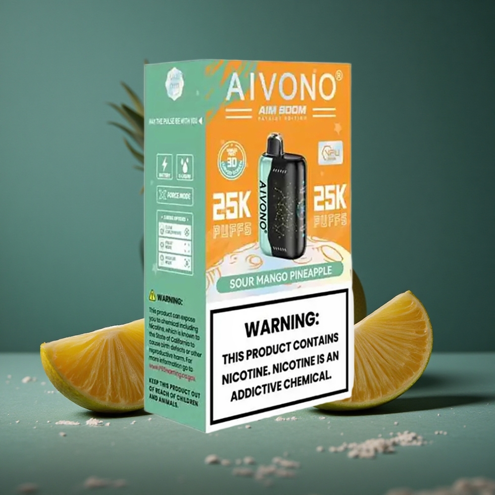 Aivono AIM BOOM 25000 Puffs Sour Mango Ananas Sverige Wholesale