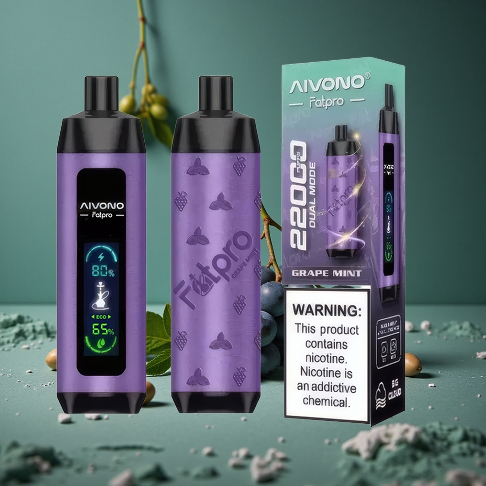 Aivono AIM FATPRO 22000 Puffs Druva Mynta 28ml E-liquid Sweden wholesale