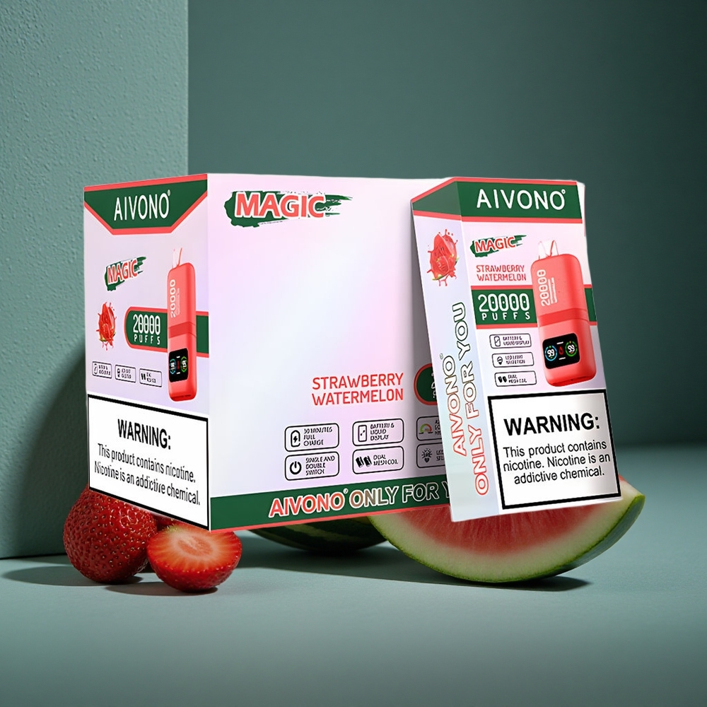 Aivono AIM MAGIC 20000 Puffs Jordgubb Vattenmelon Dual Mesh Coils Sweden wholesale