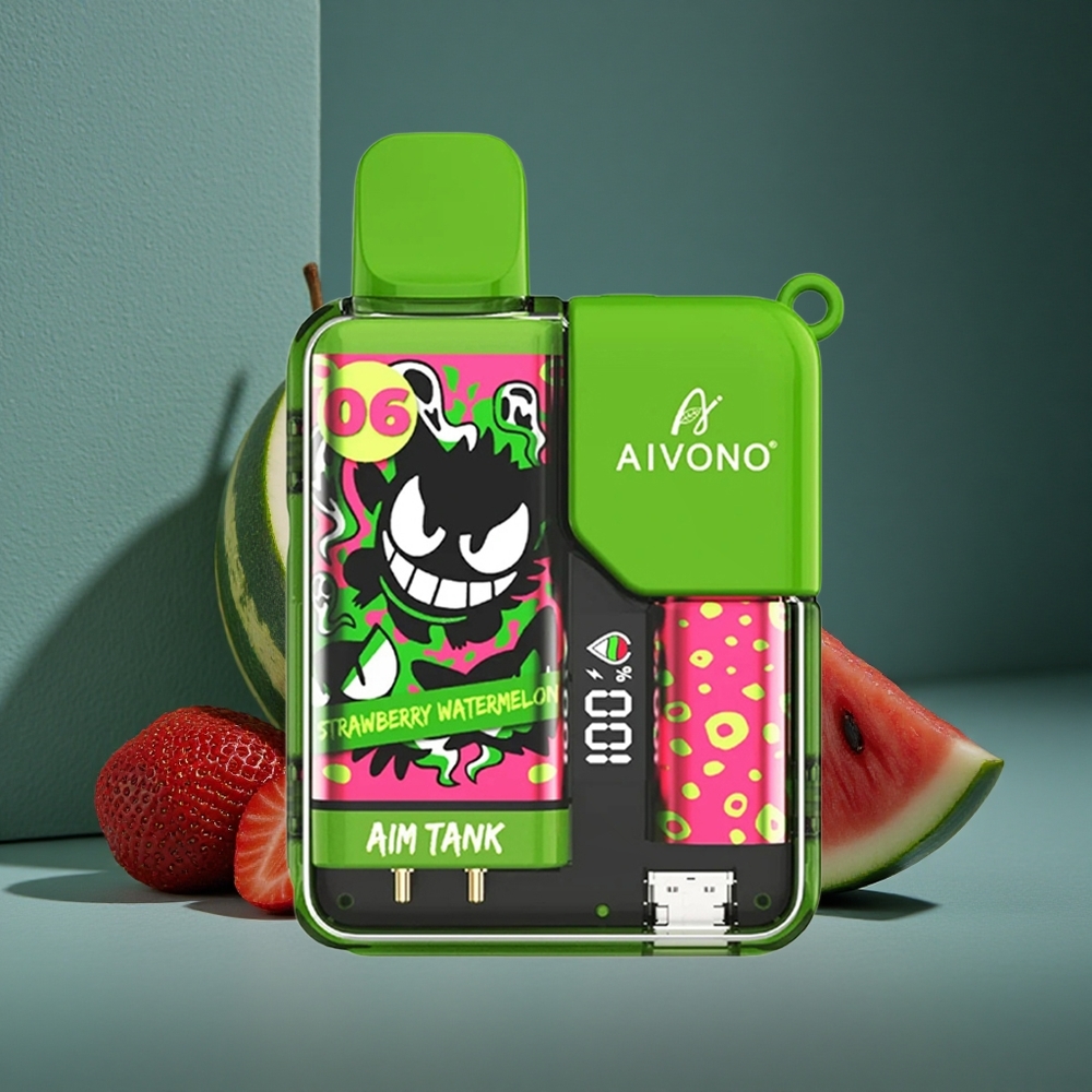 Aivono AIM-TANK 9500 Puffs Jordgubb Vattenmelon 18ml E-vätska LCD Display Sweden wholesale