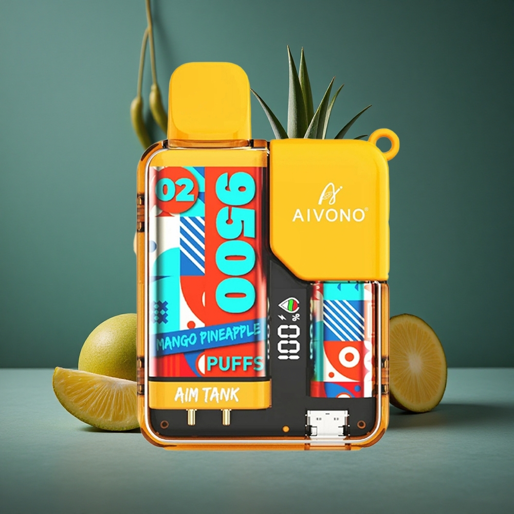 Aivono AIM-TANK 9500 Puffs Mango Ananas 18ml E-vätska LCD Display Sweden wholesale