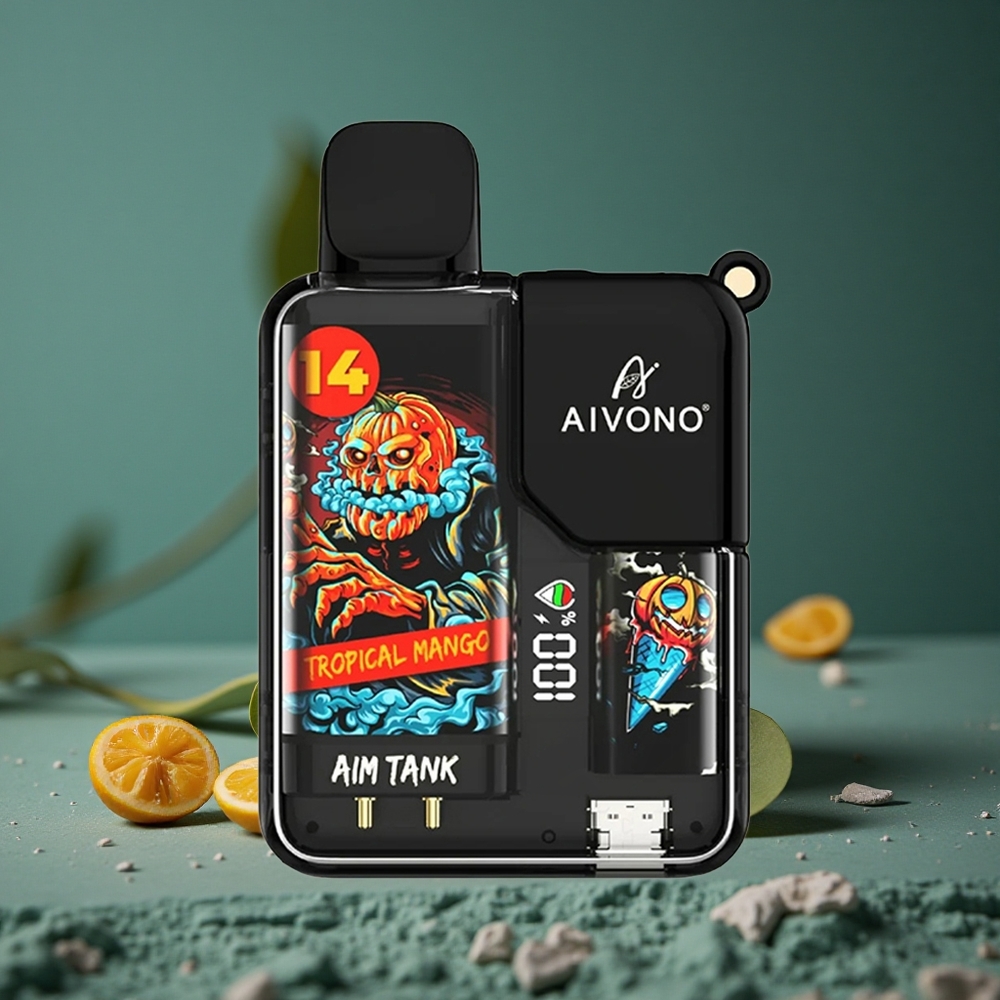 Aivono AIM-TANK 9500 Puffs Tropisk Mango 18ml E-vätska LCD Display Sweden wholesale