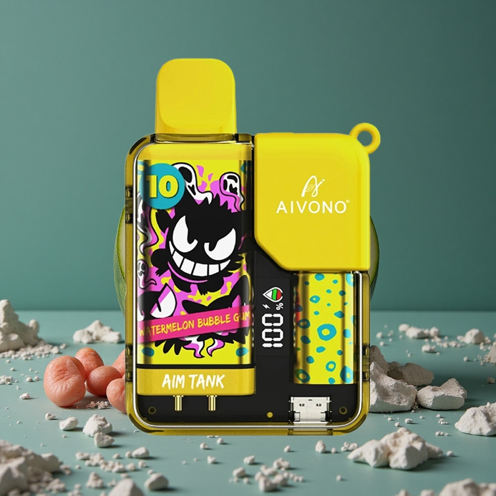 Aivono AIM-TANK 9500 Puffs Vattenmelon Tuggummi 18ml E-vätska LCD Display Sweden wholesale