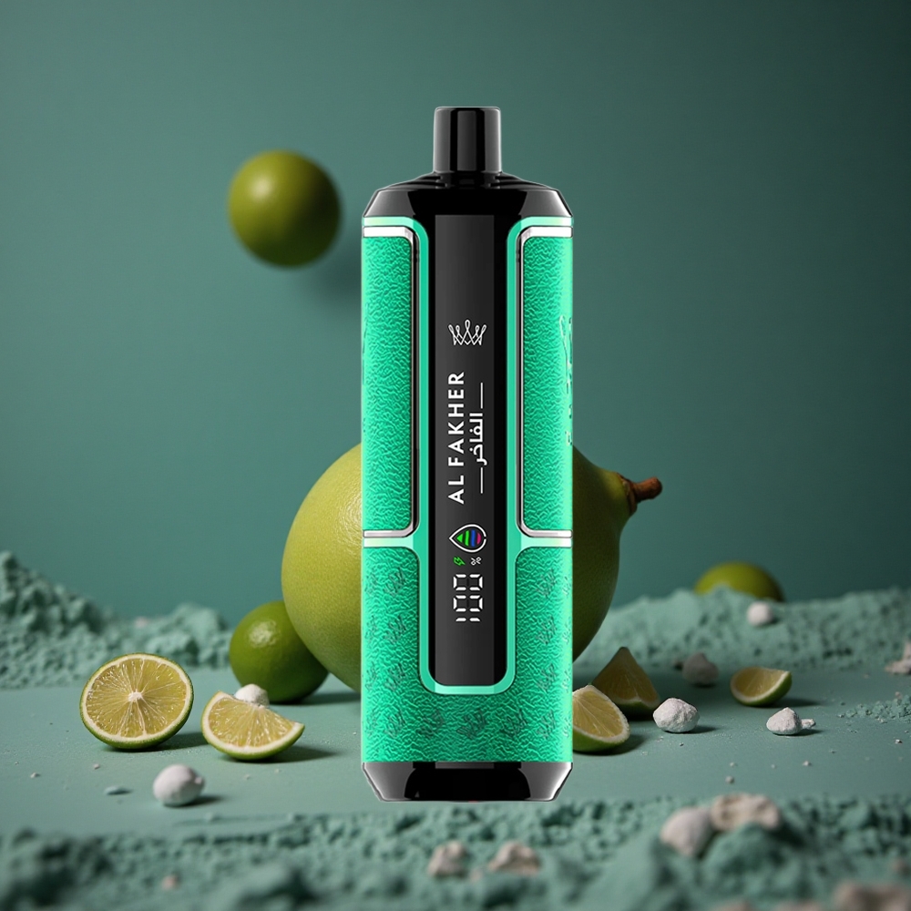 Al Fakher Crown Bar 15K Hypermax Engångs Vape Kit Citron Lime 22ml Batteri 600mAh Sweden wholesale
