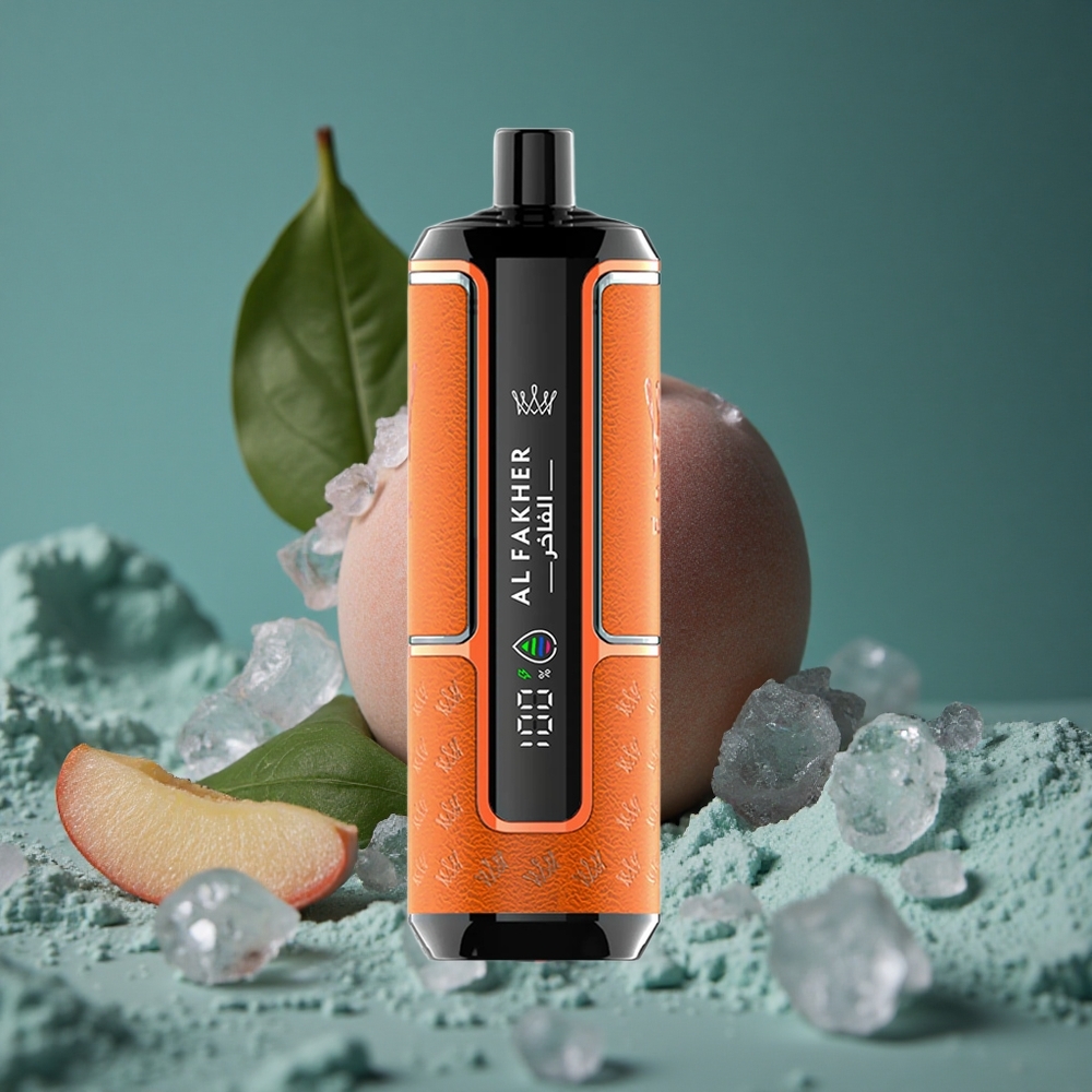 Al Fakher Crown Bar 15K Hypermax Engångs Vape Kit Persika Is 22ml 15 000 puffar Sverige wholesale