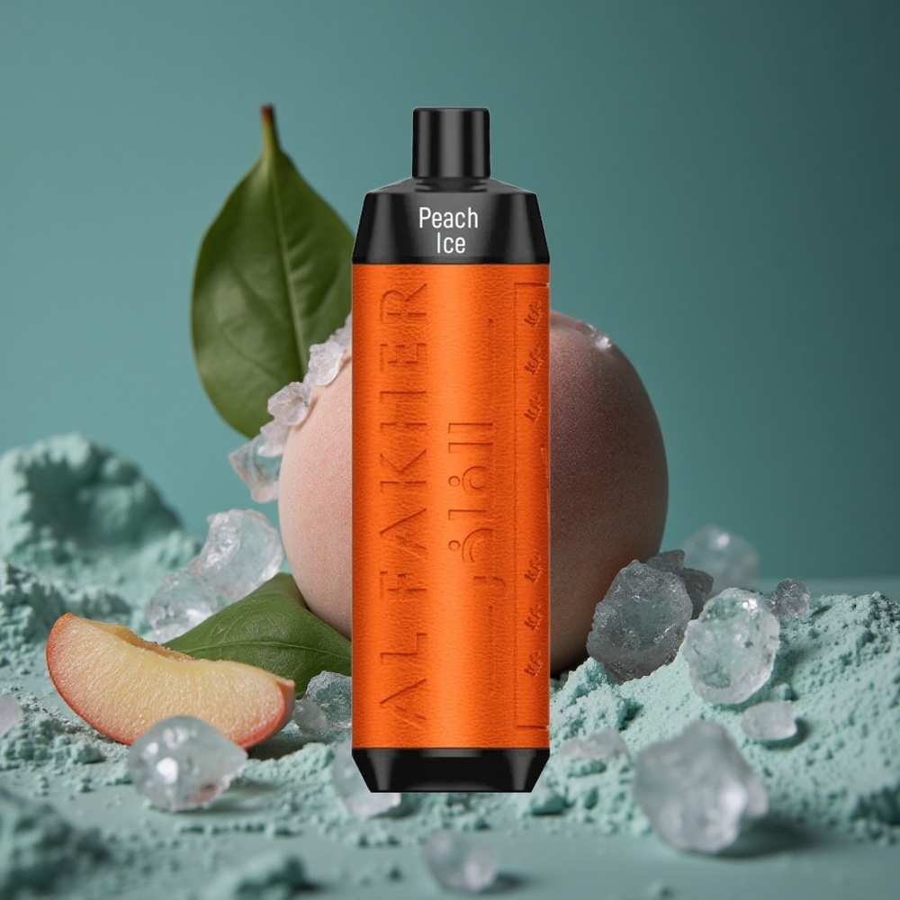 Al Fakher Crown Bar 8000 Crystal Engångs Vape Persikais Cool Sweden wholesale