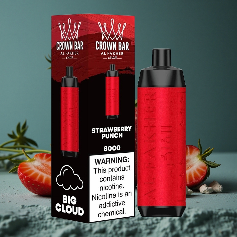 Al Fakher Crown Bar 8000 Jordgubb Punch 18ml E-vätska Sverige wholesale