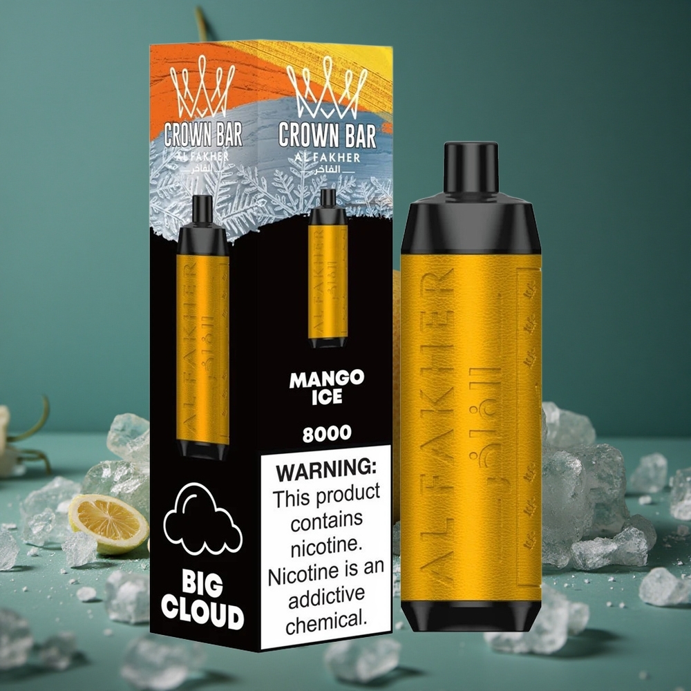 Al Fakher Crown Bar 8000 Mango Is Engångsvape 18ml e-Vätska Sverige wholesale