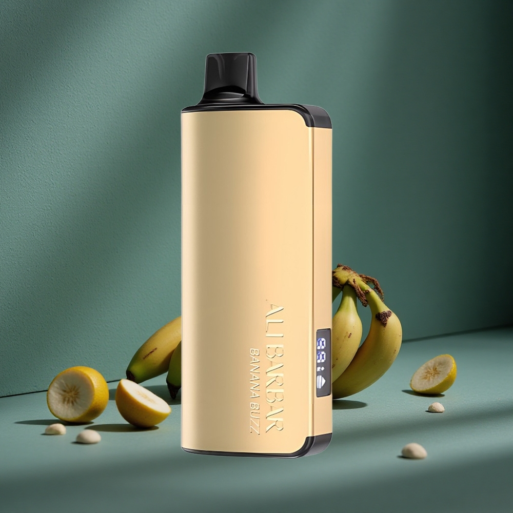 Alibarbar Ingot 9000 Puffs Banan Buzz 22ml E-vätska LED Display Sweden wholesale
