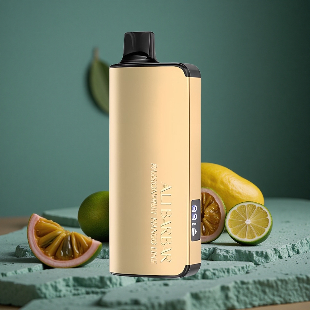 Alibarbar Ingot 9000 Puffs Passionfrukt Mango Lime 22ml E-vätska LED Display Sweden wholesale