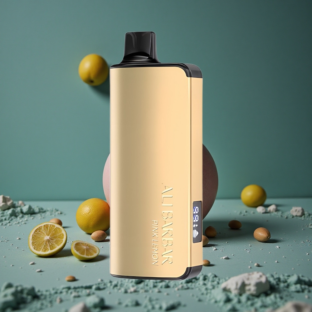 Alibarbar Ingot 9000 Puffs Rosa Citron 22ml E-vätska LED Display Sweden wholesale