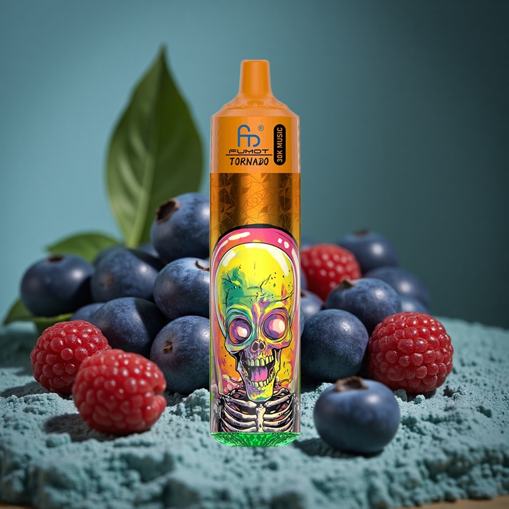Fumot RandM Tornado 30000 Puffar Blåbär Hallon 30mL Förfylld Sverige wholesale