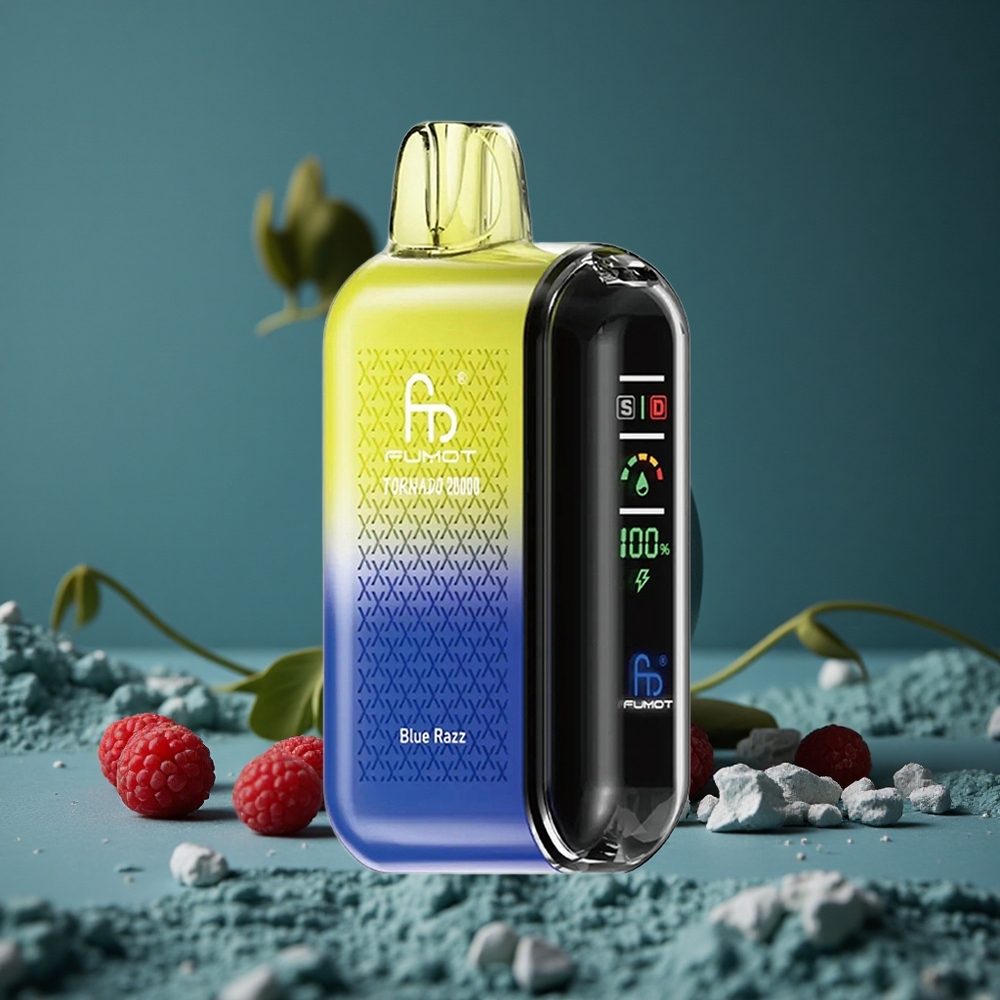 Fumot Tornado 20000 Puffs Blå Hallon Dual Mesh Coil Sweden wholesale