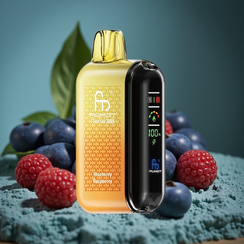 Fumot Tornado 20000 Puffs Blåbär Hallon Dual Mesh Coil Sweden wholesale