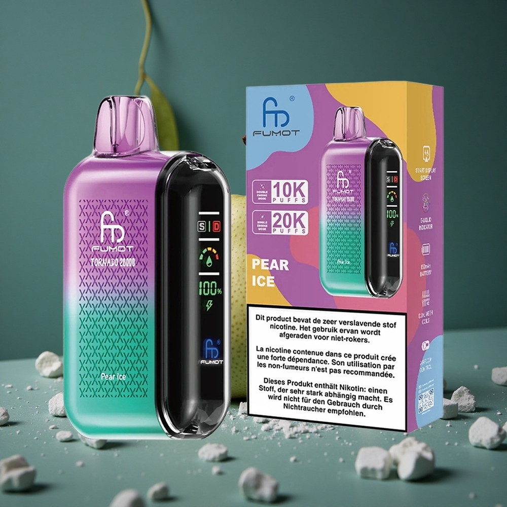 Fumot Tornado 20000 Puffs Engångsvape Päron Is 20ml E-vätska Sweden wholesale