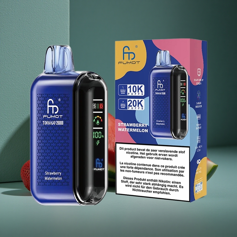 Fumot Tornado 20000 Puffs Jordgubb Vattenmelon Dual Mesh Coil Sweden wholesale
