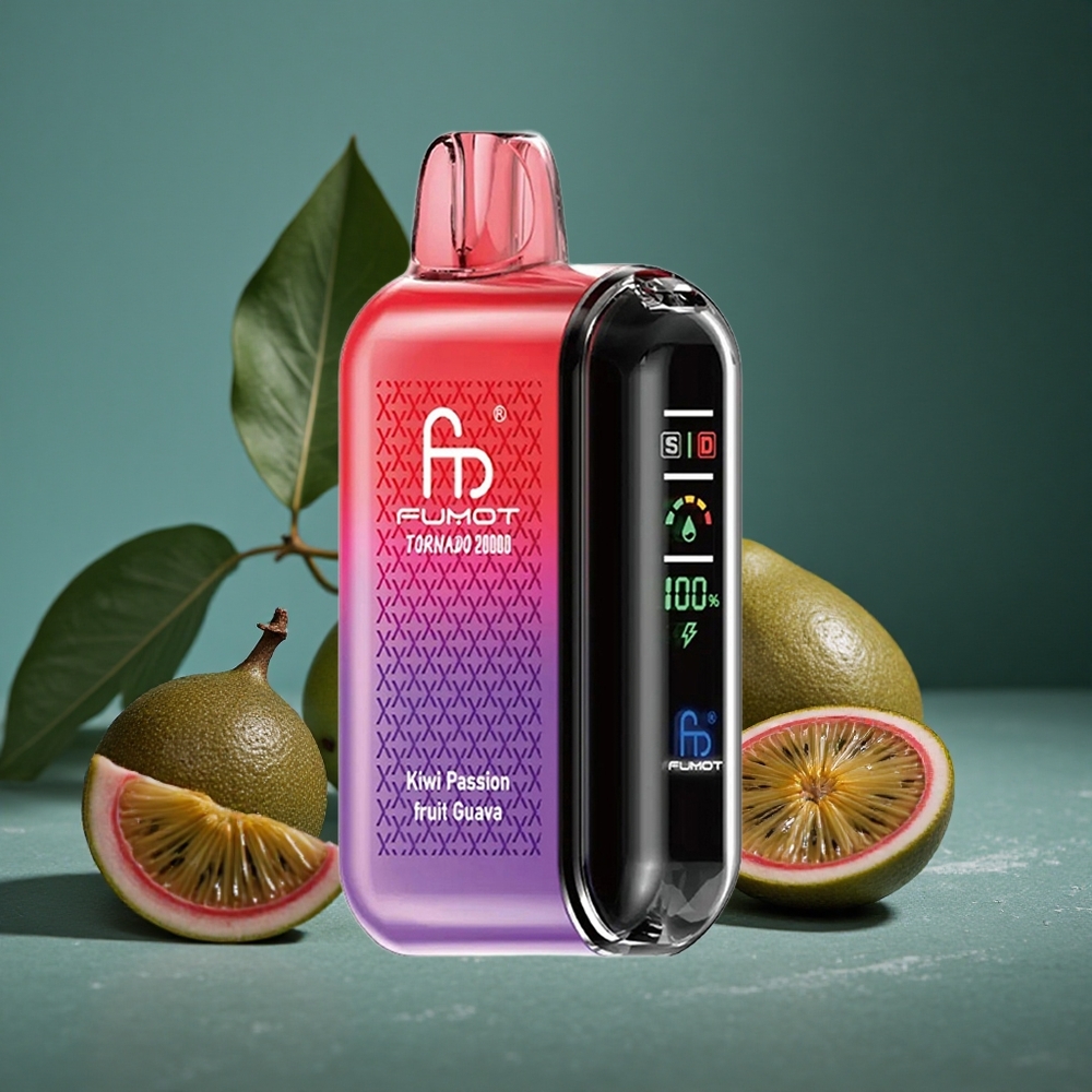 Fumot Tornado 20000 Puffs Kiwi Passionfrukt Guava Dubbel Mesh Coil Sweden wholesale