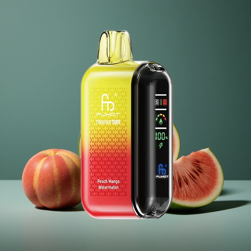 Fumot Tornado 20000 Puffs Persika Mango Vattenmelon Dual Mesh Coil Sweden wholesale