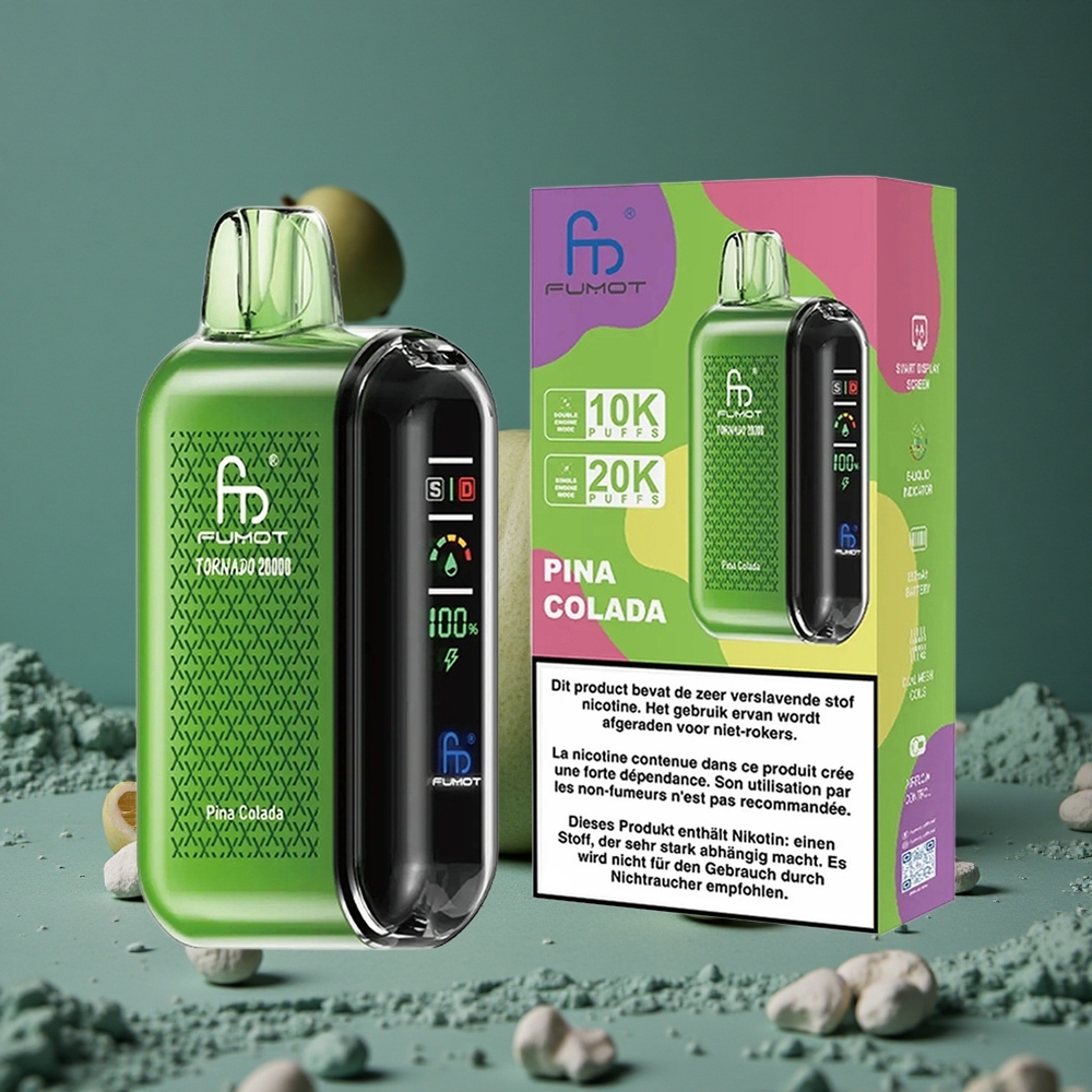 Fumot Tornado 20000 Puffs Pina Colada Dual Mesh Coil Sverige Sweden wholesale