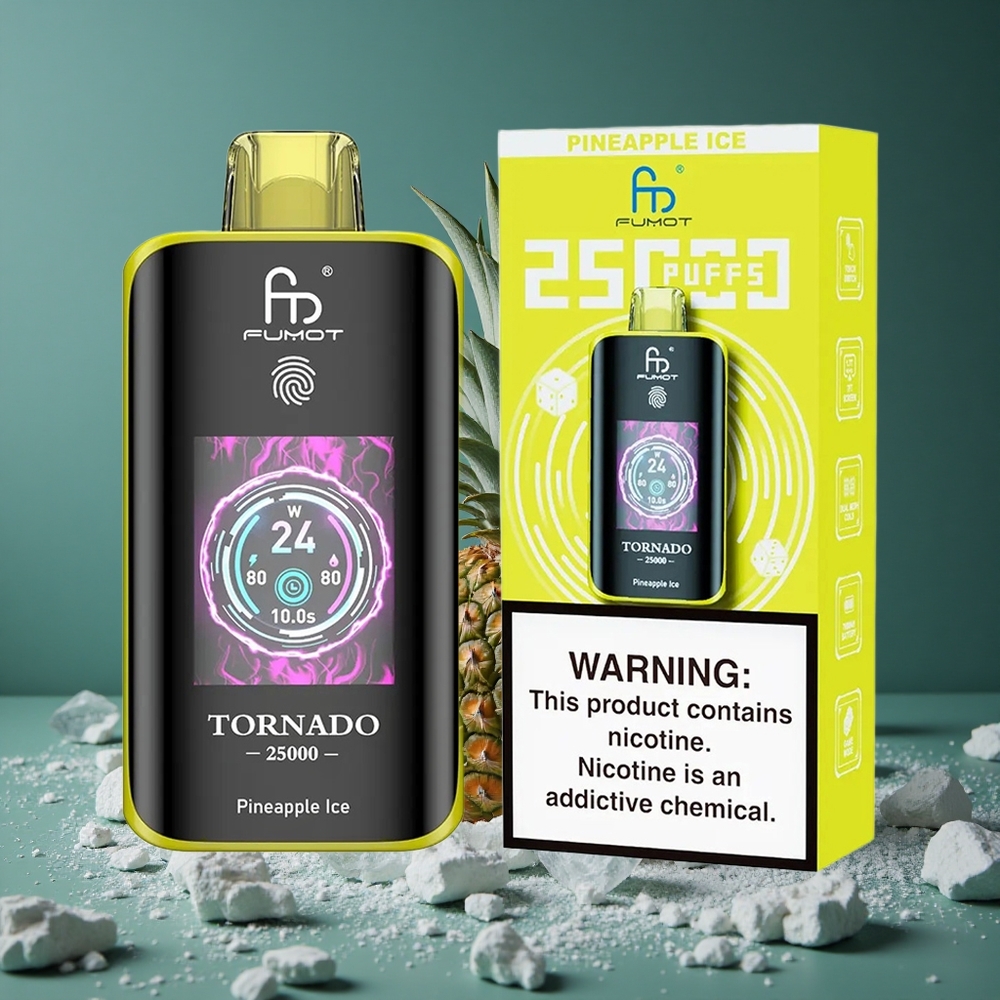 Fumot Tornado 25000 Puffs Ananas Is HD Skärm Sweden wholesale