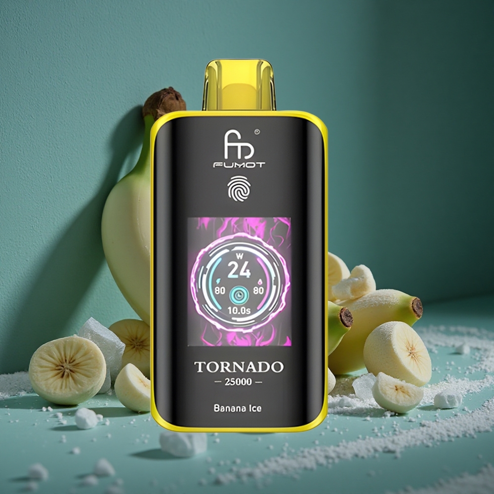 Fumot Tornado 25000 Puffs Bananis Glass HD Skärm Sweden wholesale