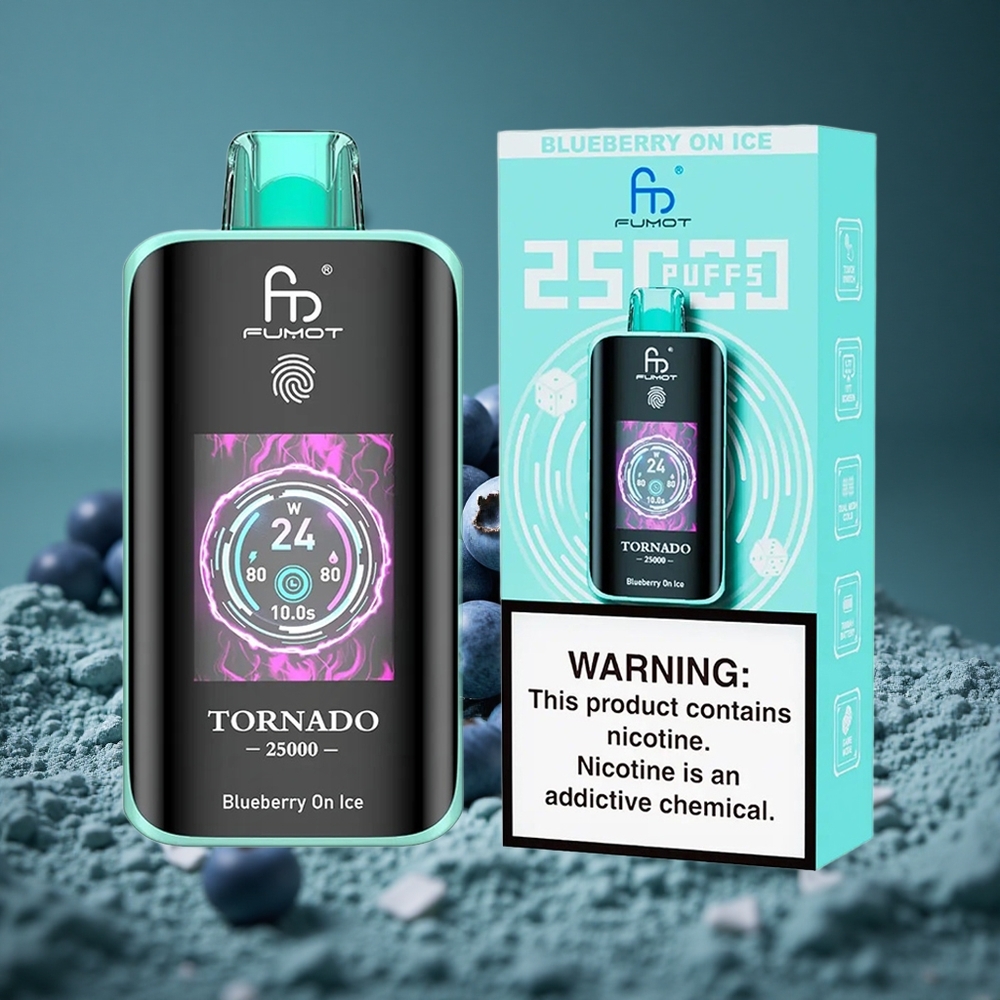 Fumot Tornado 25000 Puffs Blåbär På Is HD Skärm Sweden wholesale