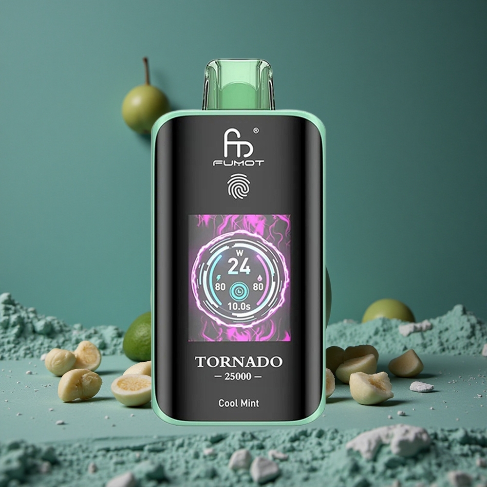 Fumot Tornado 25000 Puffs Disposable Cool Mynta HD Skärm Sweden wholesale