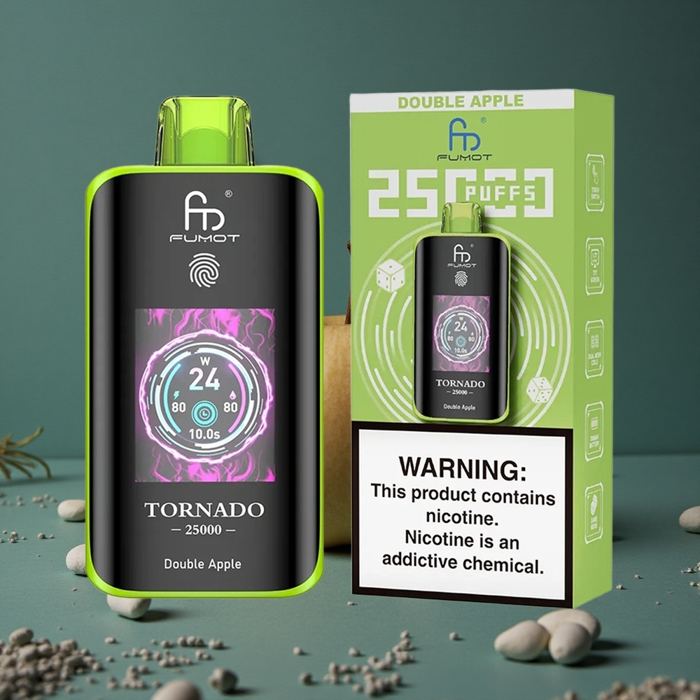 Fumot Tornado 25000 Puffs Dubbel Äpple HD Skärm Sweden wholesale
