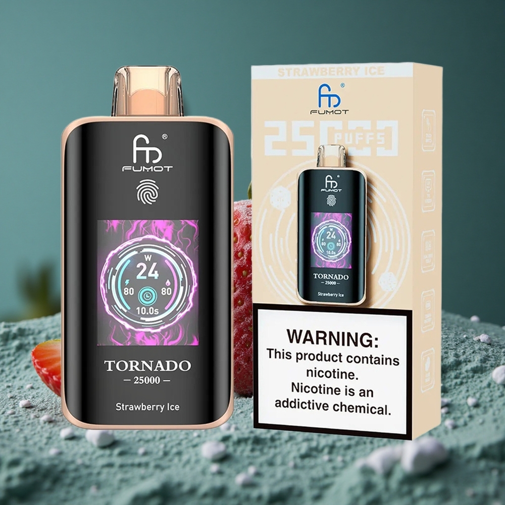 Fumot Tornado 25000 Puffs Jordgubb Is HD Skärm Sweden wholesale