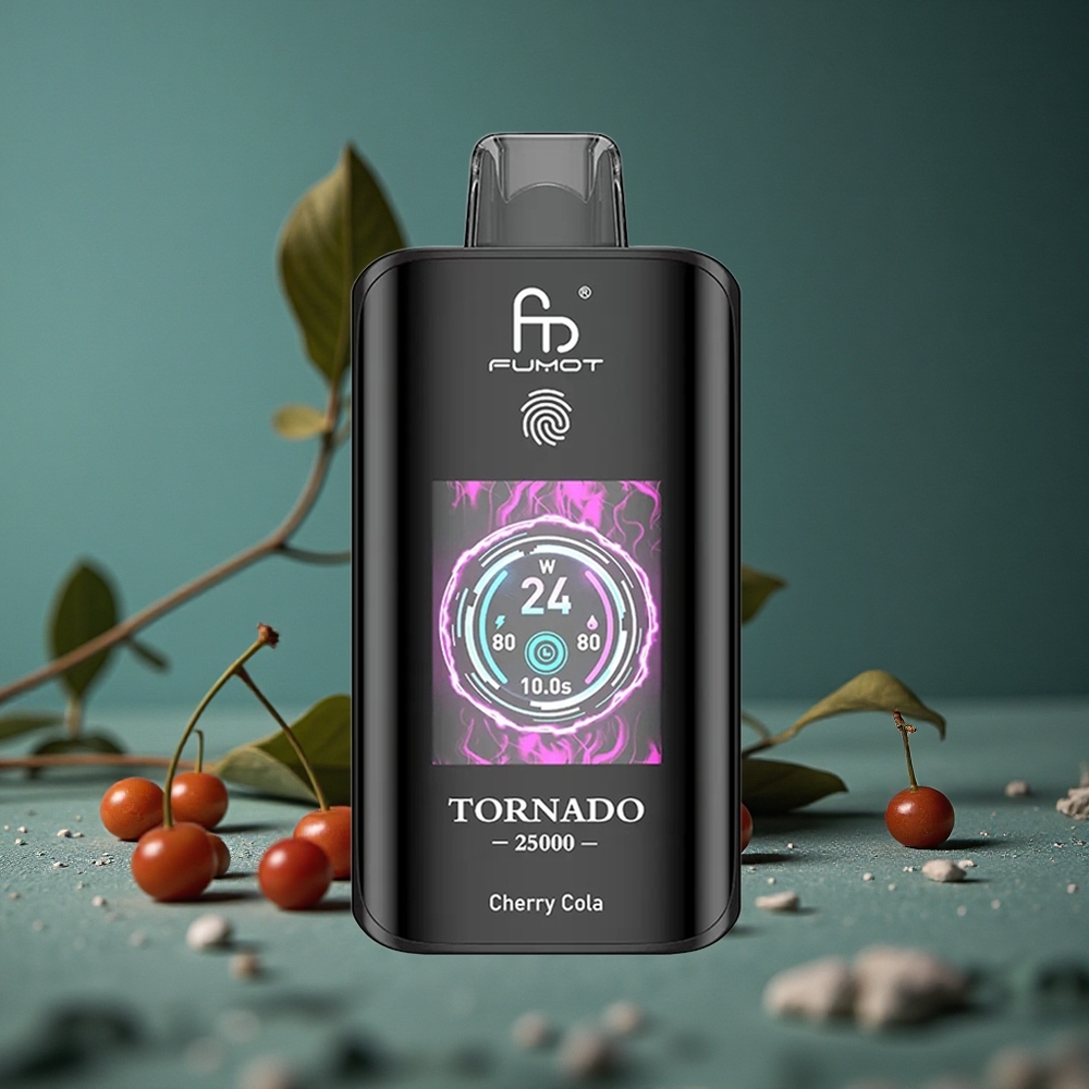 Fumot Tornado 25000 Puffs Körsbärskola HD Skärm Sweden wholesale