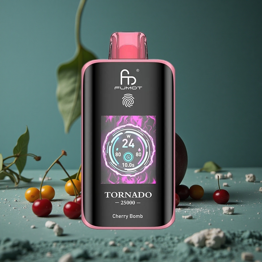 Fumot Tornado 25000 Puffs Kirschärna HD Skärm Sweden wholesale
