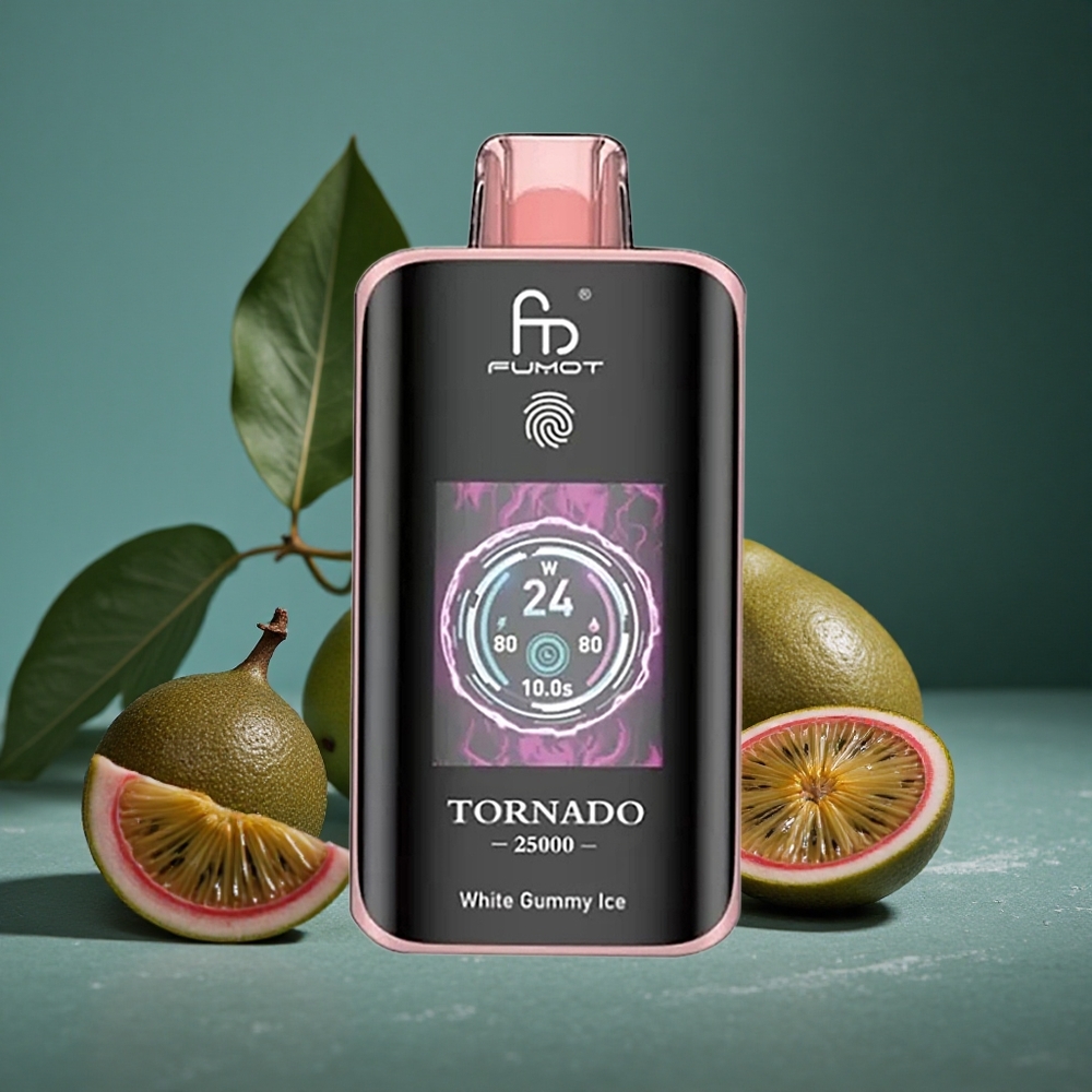 Fumot Tornado 25000 Puffs Kiwi Passionsfrukt Guava HD Skärm Sweden wholesale
