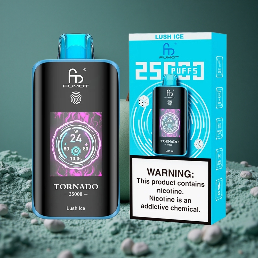 Fumot Tornado 25000 Puffs Lush Is (Saftig Is) HD Skärm Sweden wholesale