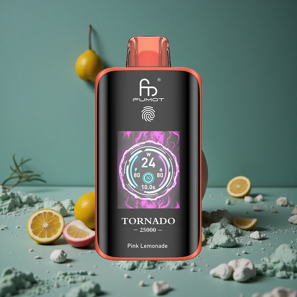 Fumot Tornado 25000 Puffs Rosa Citronvatten HD Skärm Sweden wholesale