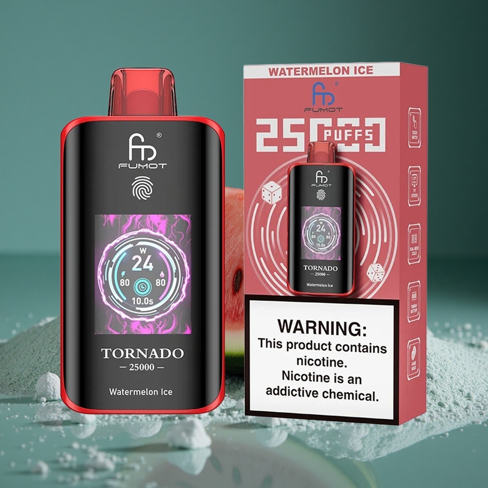 Fumot Tornado 25000 Puffs Vattenmelon Is HD Skärm Sweden wholesale