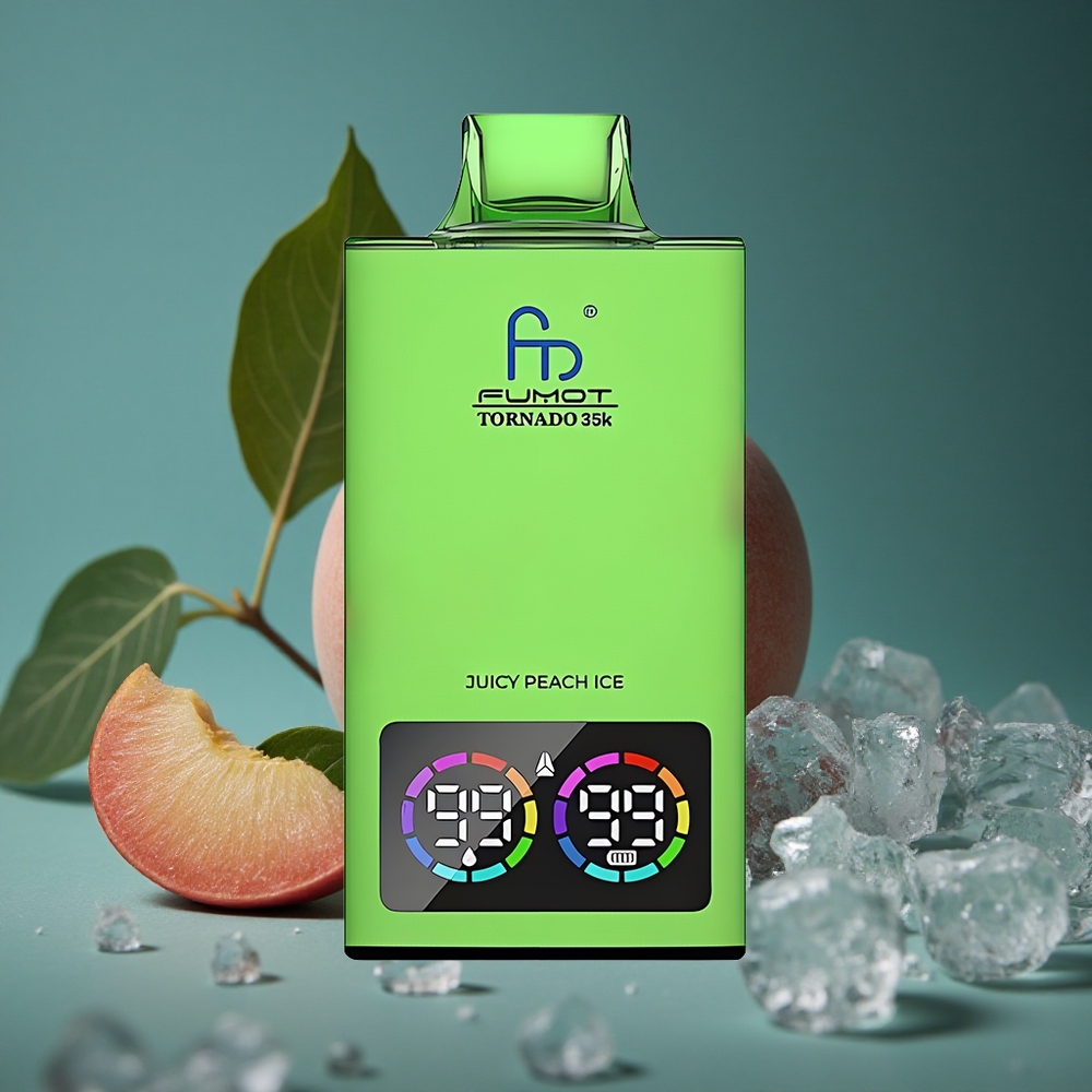 Fumot Tornado 35000 Juicy Peach Is Engångsvape Dual Mesh Coil Sweden wholesale