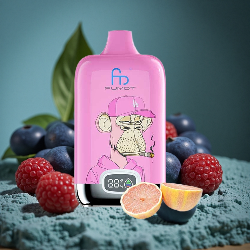 Fumot Tornado Digital Box 12000 Puffs Blåbär Hallon 20ml E-Liquid Sweden wholesale