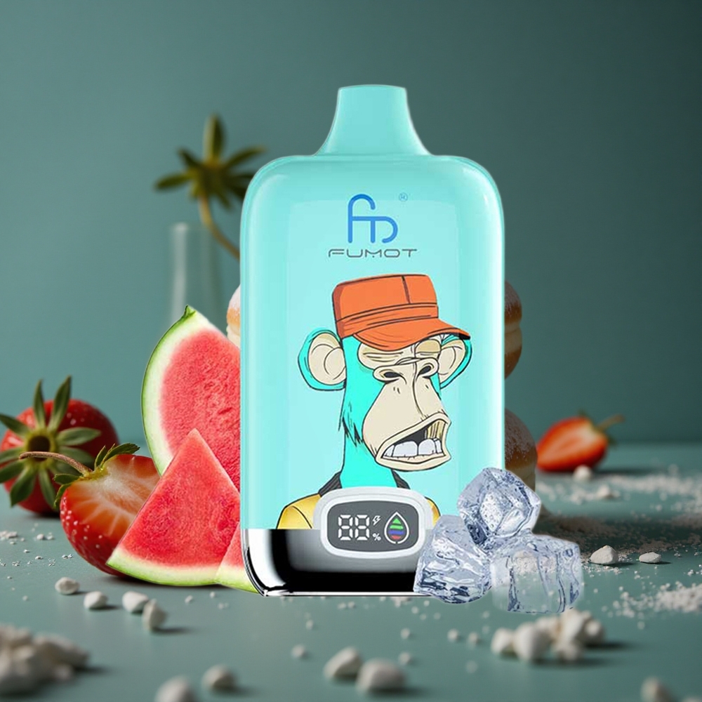 Fumot Tornado Digital Box 12000 Puffs Engångsvape Jordgubbsmunk 20ml E-Liquid Sweden wholesale
